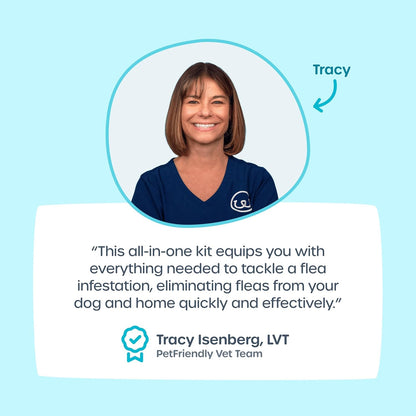 Flea Killer Kit for Dogs – Fast-Acting Flea Treatment with Oral Tablets, Topical Prevention, Flea Comb, Flea Shampoo & Home Spray – Dog Flea & Tick Control for Small & Large Dogs (4-10 lb Dog)