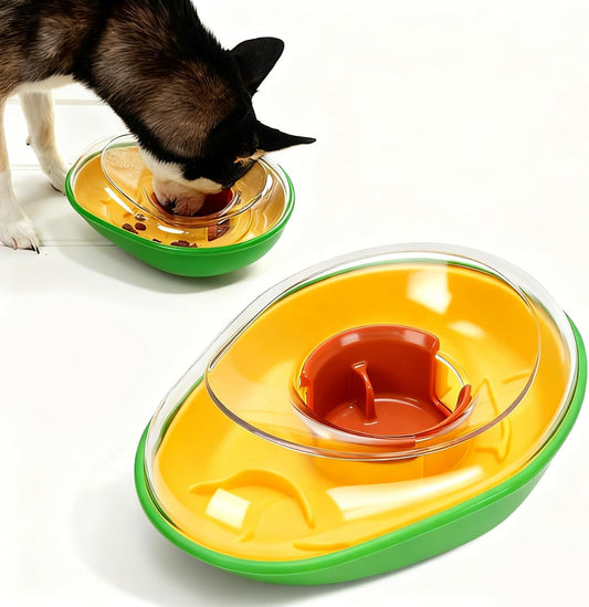 Yosoo Health Gear Avocado Pet Feeder Plastic Slow Feeder Dog Bowl, Leakage Design, Attractive Avocado Shape, Prevents Food Spillage, Practical and User Friendly, for Cats and Dogs