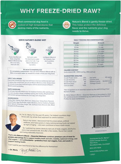 Dr Marty's Freeze-Dried Raw Dog Food - Premium High-Protein, Grain-Free Complete Nutrition - 16oz (3 Pack) - Vet-Formulated for All Breeds & Ages