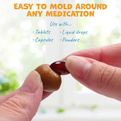 Flavor-Doh with Dog Probiotics - Flavored Pill Wrap for Dogs to Hide Capsules and Shape into Pill Pocket Treats for Dogs - Easy-to-Use Treat Paste for Pet Medicine - Savory Bacon (4.2oz)