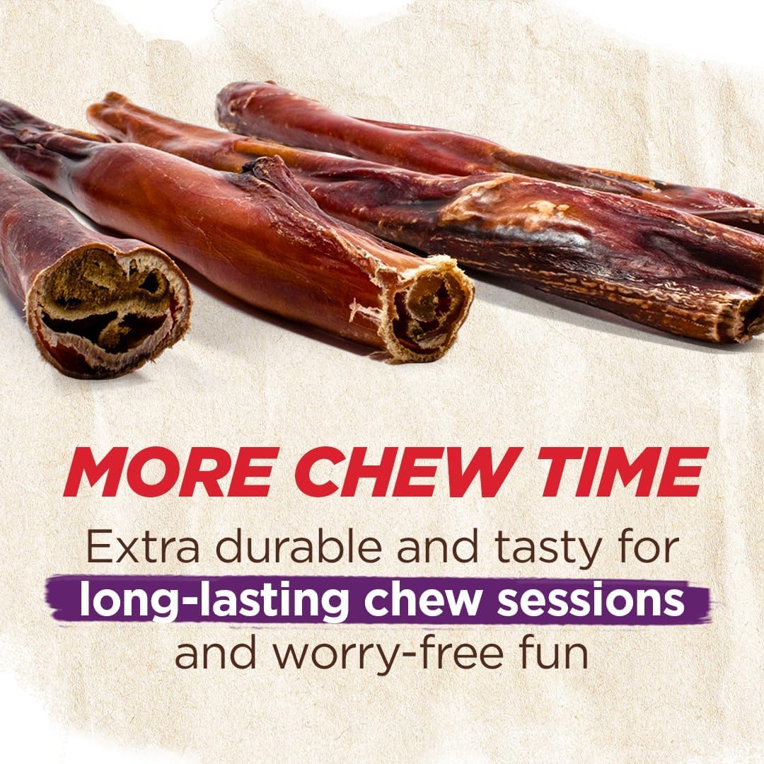 Natural Farm Bully Wrapped Collagen Sticks for Dogs (12 Inch, 12 Pack), Long-Lasting Chew with Beef Flavor & Collagen; Supports Dental Health & Satisfies Chewing Instincts; All-Natural & Tasty Treat