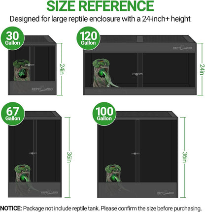 REPTI ZOO Reptile Waterfall Drinking Fountain with Food Dish, 1000ML Large Reptile Terrarium Water Dispenser for Bearded Dragon Chameleon Gecko Lizard Tree Frog