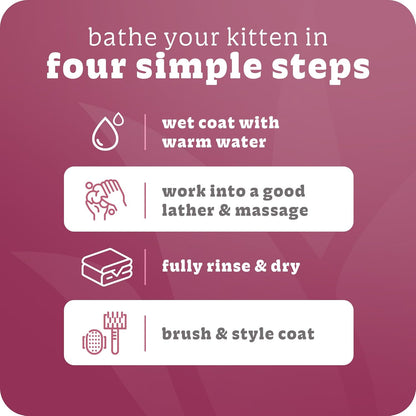 Espree Gentle Fresh Kitten Shampoo & Conditioner, Tearless Formula with Aloe Vera, Sulfate-Free, Paraben-Free, Harsh Chemical and Dye-Free, Safe for Sensitive Skin, 12oz