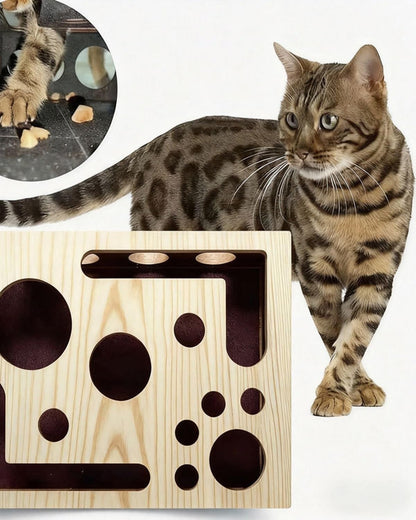 Cat Nail File Box - Cat Scratch Puzzle Enrichment Box, Natural Nail File & Claw Trimmer Alternative, Interactive Toy to Prevent Furniture Scratching, Stress-Free Grooming for Indoor Cats(2pcs)