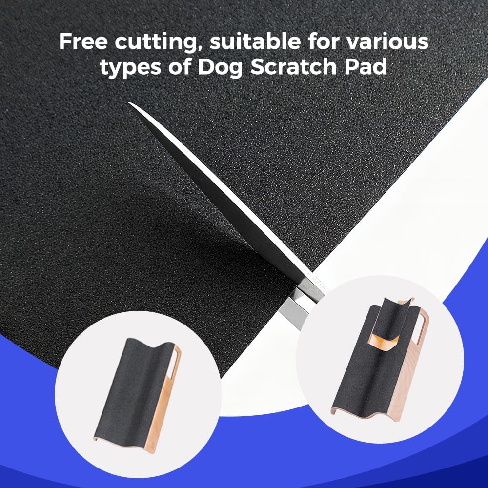 4-pcs M-Shaped Dog Nail Scratch Board Replacement Sandpaper, Self-Adhesive Pads for Dog Scratch Board, Fits Most Dog Scratch Pads for Effective Dog and Cat Claw Care