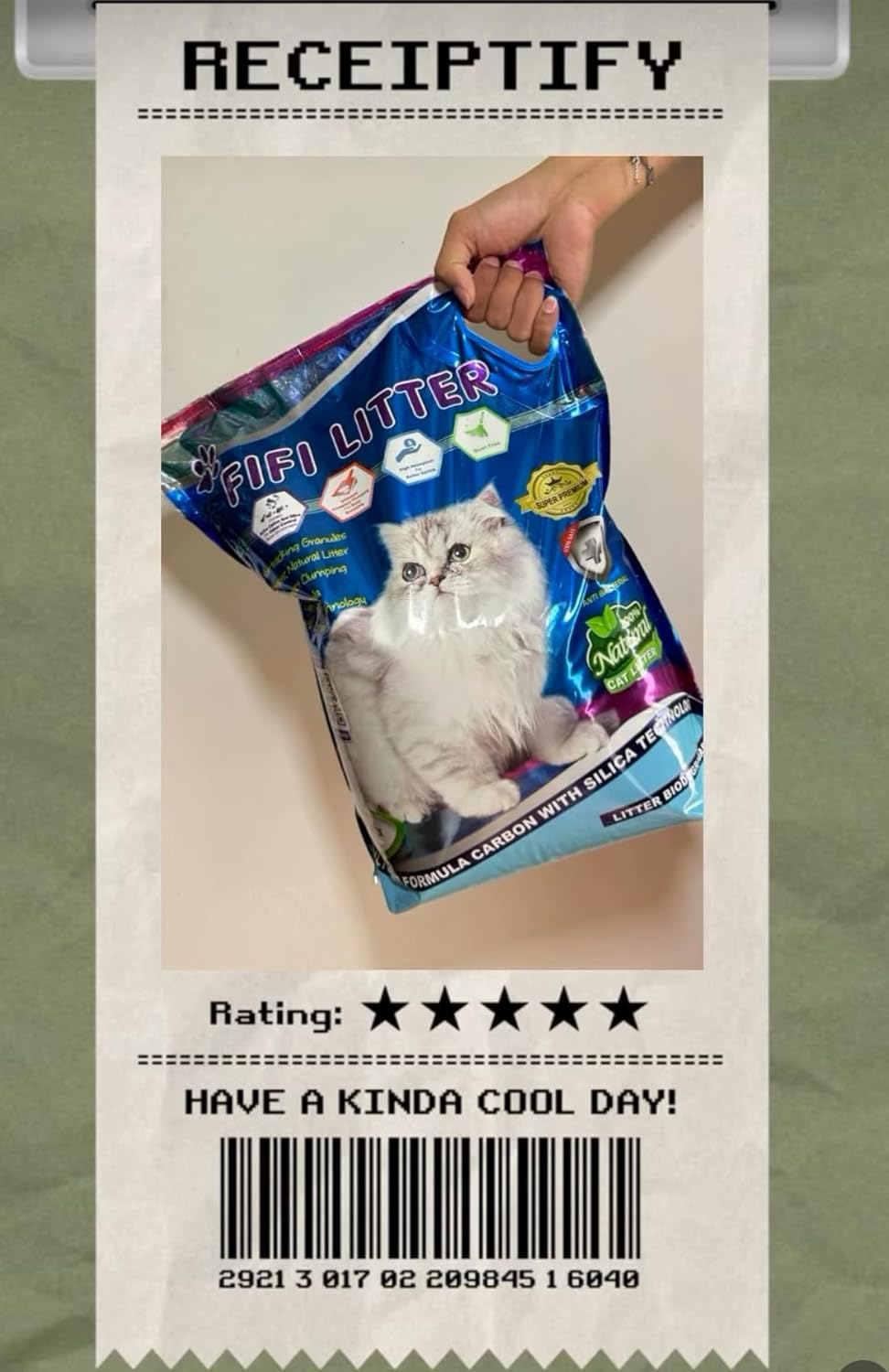 FIFI Litter®15-lbs. 99.9% Dust-Free, Non-Tracking,All Natural,Premium Multi-Cat Formula,Bentonite/Carbon/Silica, Hypoallergenic,Quick Clumping, Odor Control, Super Absorbent, Unscented.