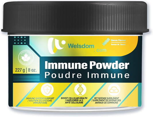 Pets Body Defense Immune Support Powder for Cats & Dogs - 120g | Boosts Immunity, Cellular Health & Vitality | Rich in Antioxidants with Adaptogenic Benefits | Bacon-Flavored