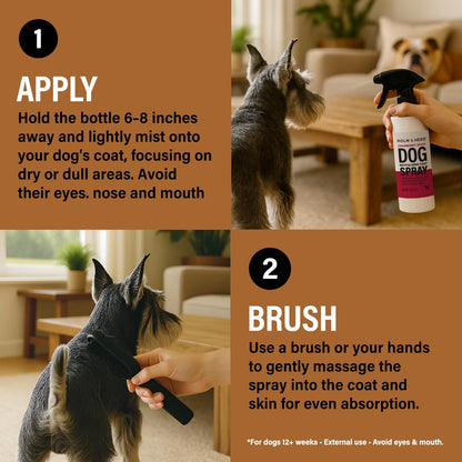 Holm & Herd Dog Perfume Spray – Deodorizing Coat Spray for Dogs that Hydrates & Enhances Shine – Dog Cologne & Leave-in Conditioner – Cranberry Spice 8oz