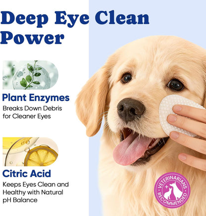 Cat Multivitamin Treats with L-Lysine & Taurine for Daily Immune Health + Gentle Eye Wipes for Tear Stain & Eye Hygiene Care – Complete Daily Wellness Routine