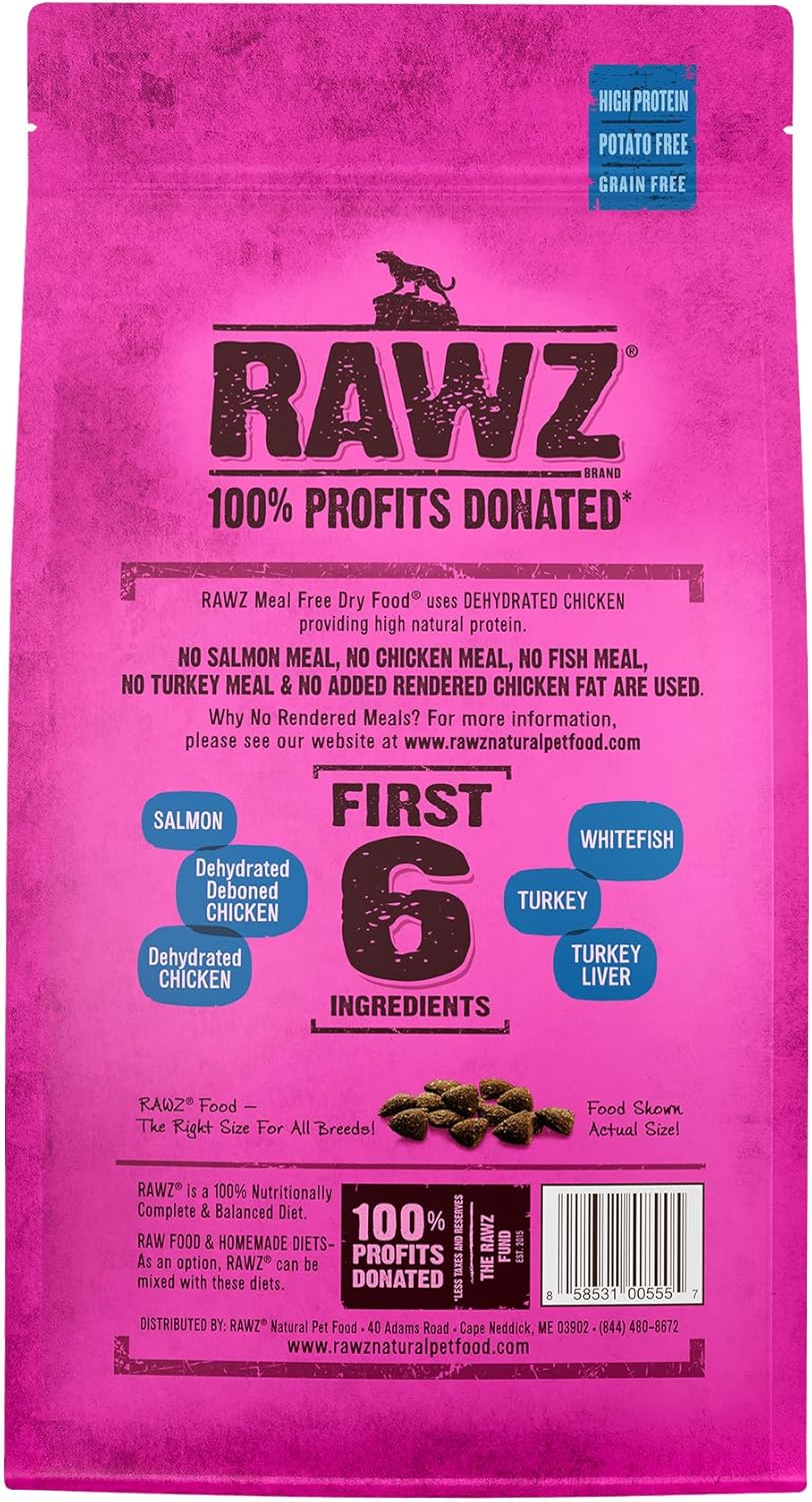 Rawz Salmon, Dehydrated Chicken & Whitefish Recipe Natural Dry Cat Food (3.5lb, Salmon, Dehydrated Chicken & Whitefish)