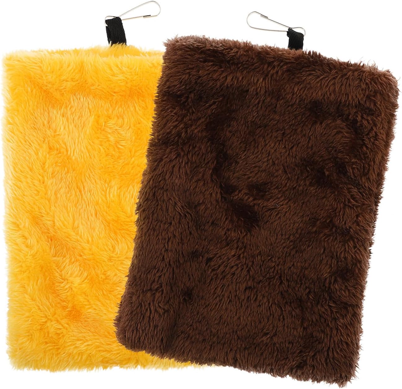 2Pcs Hamster Sleeping Bags and Squirrel Hanging Nests, Warm Flannel Pet Hammocks Cotton Lining, Portable Small Animal Beds for Cozy Cage Comfort