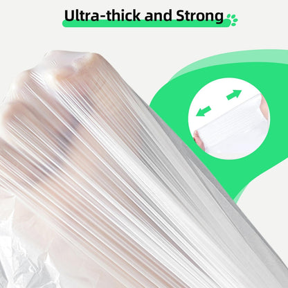 45 Count Cat Litter Box Liners Automatic for Litter Box Robot 4 and 3, Self-cleaning Waste Drawer Liners refill with Drawstring hick Heavy Duty 10-12 Gallons of Capacity, Transparent