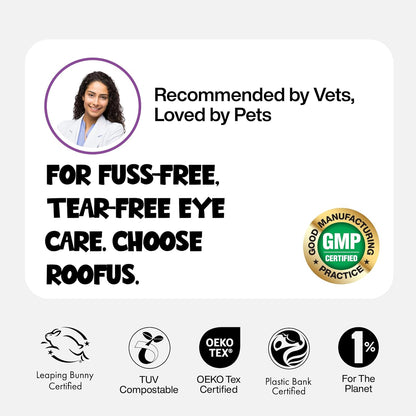 Dog Eye Wipes 100 Counts - Dog Tear Stain Remover for Dogs - Hypoallergenic Pet Eye Cleaner Wipes for Dogs & Cats