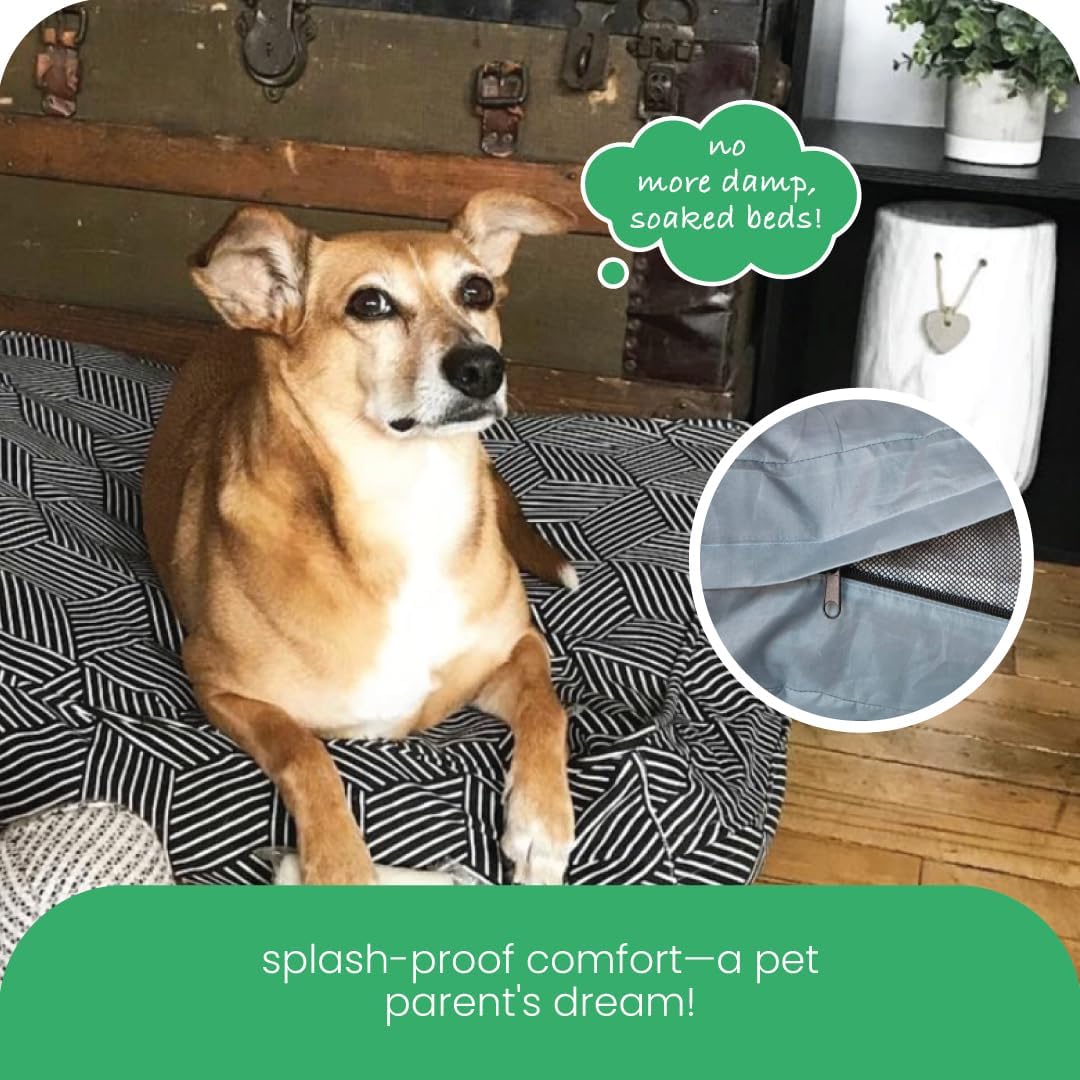 Molly Mutt Water-Resistant Dog Bed Liner, Polyester Bed Liner for Dogs, Easy to Clean, Gray, Huge, 36”x 45”x 4.75”