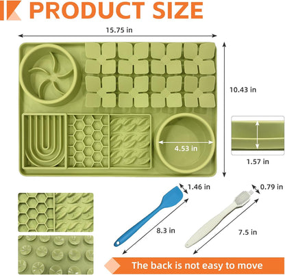 SmartTail Lick Mat for Dogs, Silicone Snuffle Mat for Puppies with Suction Cups, Dog Enrichment Toys for Anxiety Relief, Slow Feeder Dog Bowls for Wet and Dry Foods, Easy to Clean