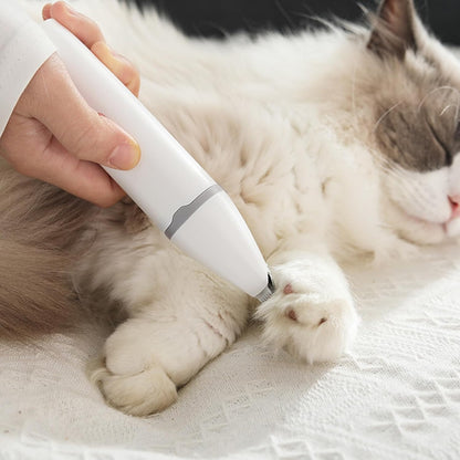 Electric Pet Hair Clipper, Low Noise Rechargeable Grooming Kit, Professional Pet Trimmer for Body Face Ears Eyes Nails, Multifunctional Cordless Clipper with 3 Trimming Heads and 4