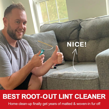 Dog Cat Hair Remover for Deep Cleaning, Lint Cleaner Pro, Pet Fur Removal Tool, Portable Carpet Scraper Rake, Fuzz Hairball Shaver Brush for Carpet, Car Mat, Couch, Pet Bed, Furniture, Rug