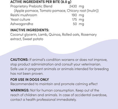 CRUMPS NATURALS Gutsy-Calm Bites 4.6oz/130g, Dog Treats, Supplements