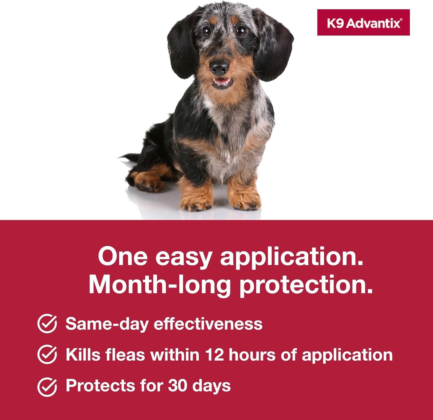 K9 Advantix Flea, Tick & Mosquito Prevention for Dogs 4-10 lbs. | Flea Drops for Small Dogs | Apply Monthly | 4 Treatments (Pack of 2)