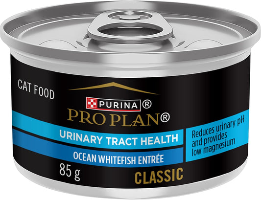 Purina Pro Plan Urinary Tract Cat Food Wet Pate, Urinary Tract Health Ocean Whitefish Entree - (Pack of 24) 3 oz. Pull-Top Cans