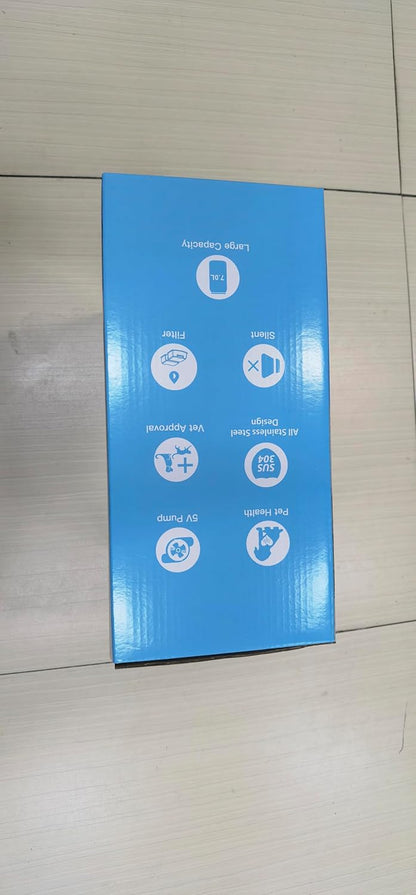 Dog Water Fountain for Large Dogs: 7L/236oz/1.8G Dog Fountain Stainless Steel - Big Cat Drinking Fountain Indoor - Super Quiet Water Fountain for Dogs Inside - for Large Dog Cats & Multi-Pet Home