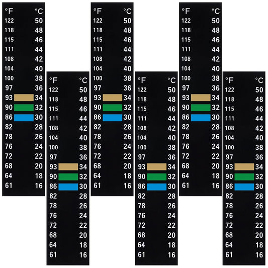 6 PCS Aquarium Thermometer Strips, 61-122℉(15-50°C) Digital Adhesive Fish Tank Thermometer Sticker Easy-to-Read Temperature Sticker Display for Aquarium Fish Tank Brewing