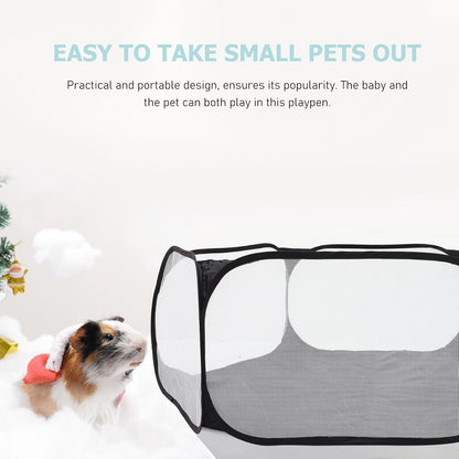 ERINGOGO Foldable Hexagonal Pet Playpen Fence, Breathable Safety Playpen with Wear-Resistant Polyester Mesh, Small Indoor Puppy and Cat Pen for Escape Prevention and Play