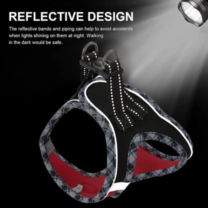 Hipubby Dog Harness Small Sized and Leash Set, No Pull Soft Mesh Puppy Vest, Reflective Breathable Lightweight Pet Harness, Harness for Small Medium Dogs and Cats, Pink XS