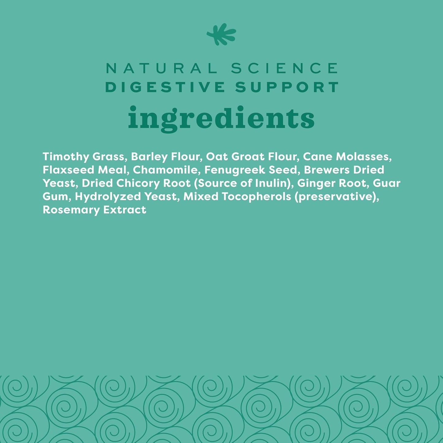 Oxbow Natural Science Digestive Support, High Fiber Supplement for Rabbit & Guinea Pig, Made with Timothy Hay, Includes Chicory Root, Ginger Root, Chamomile, Made in USA, 4.2 oz Bag