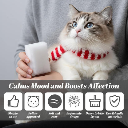 4PCS Soft Cat Brush for Grooming, Kitten Brushes for Indoor Kittens, Gentle Cat Tongue Brush with over 1000 prickly serrations for Sensitive Cats, Daily Grooming & Enhancing Bonding