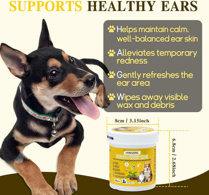 Texsens Pet Backpack(Pink) & Ear Care Wipes Combo‌
