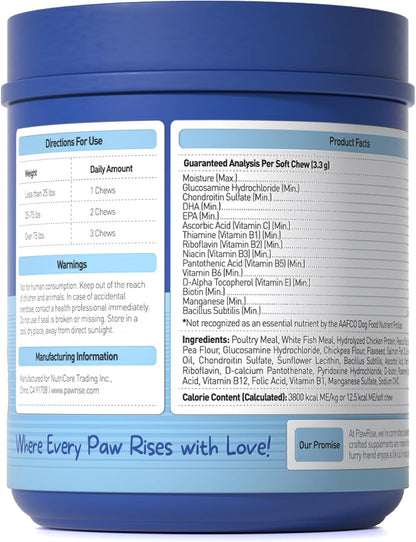 All-in-One Dog Multivitamin – Hip & Joint, Skin, Coat, Digestion & Immune Support – Soft Chews with Biotin, Glucosamine & Omega-3 – 150ct Chicken Flavor | Manufactured in USA