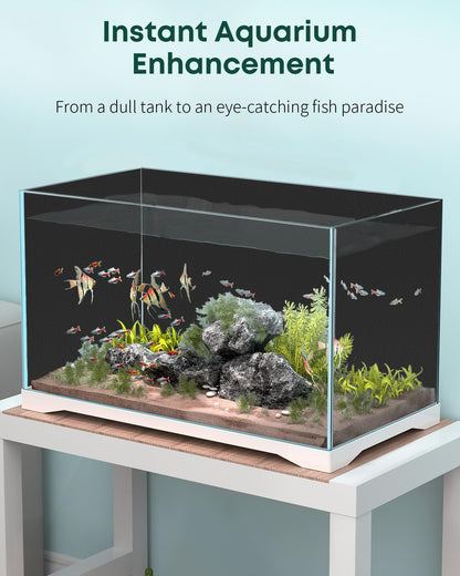 Pawfly Black Aquarium Background, 40" x 12", Static Cling Fish Tank Background Wallpaper, PVC Fish Tank Backdrop, Easy to Install Aquarium Decor Background