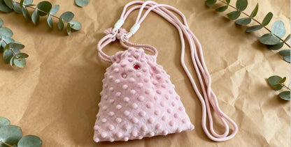 Sugar Glider Bonding Pouch Portable Drawstring Pouch Soft Sleeping Bag with Pink Braided Ribbon Small Animal Carrier (Pink)