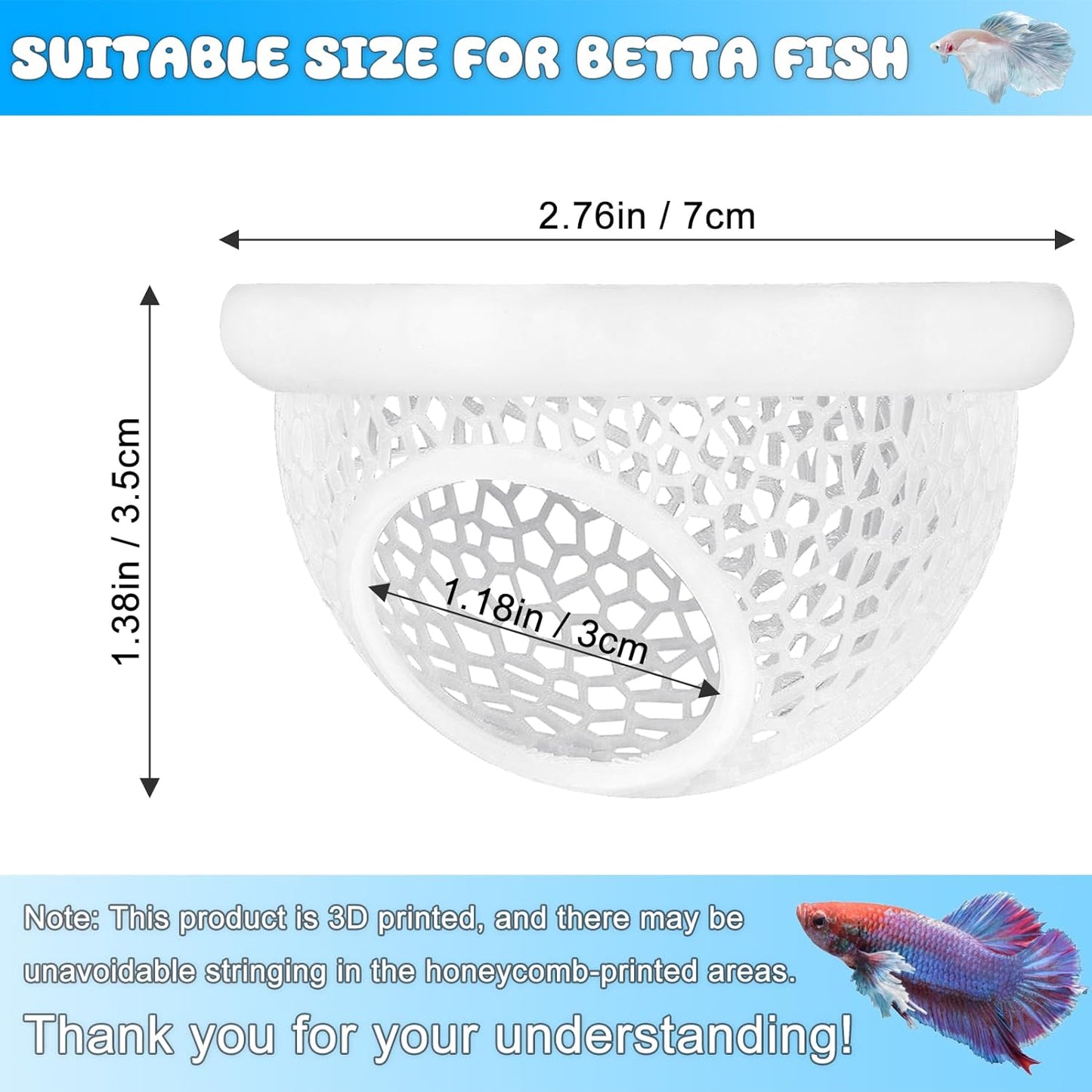 Floating Betta Hide & Shrimp Cave – All-in-One Aquarium Hammock, Feeder, and Safe Resting Spot for Stress-Free Fish Tanks