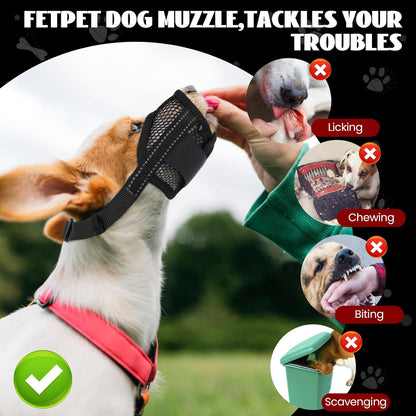 2PCS Dog Muzzles, Breathable Mesh Muzzle for Small Dogs, Adjustbale Soft Muzzle to Prevent Biting Barking Eating Chewing, Dog Mouth Guard for Grooming