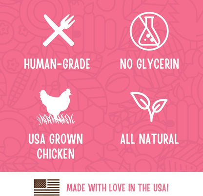 Full Moon Chicken Strips Healthy All Natural Dog Treats Human Grade Made in USA Grain Free, 1.5 Pound (Pack of 1)