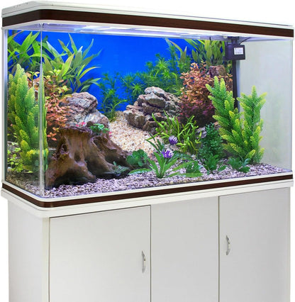 AWERT 30x18 inches Aquatic Plant Fish Tank Background Stone River Bed & Lake Aquarium Background Vinyl