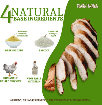 Fieldcrest Farms Nothing to Hide Natural Rawhide Alternative Twist Stix for Dogs - 3 Pack (30 Sticks) Premium Grade Easily Digestible Chews - Great for Dental Health (3 Count (Pack of 1), Chicken)