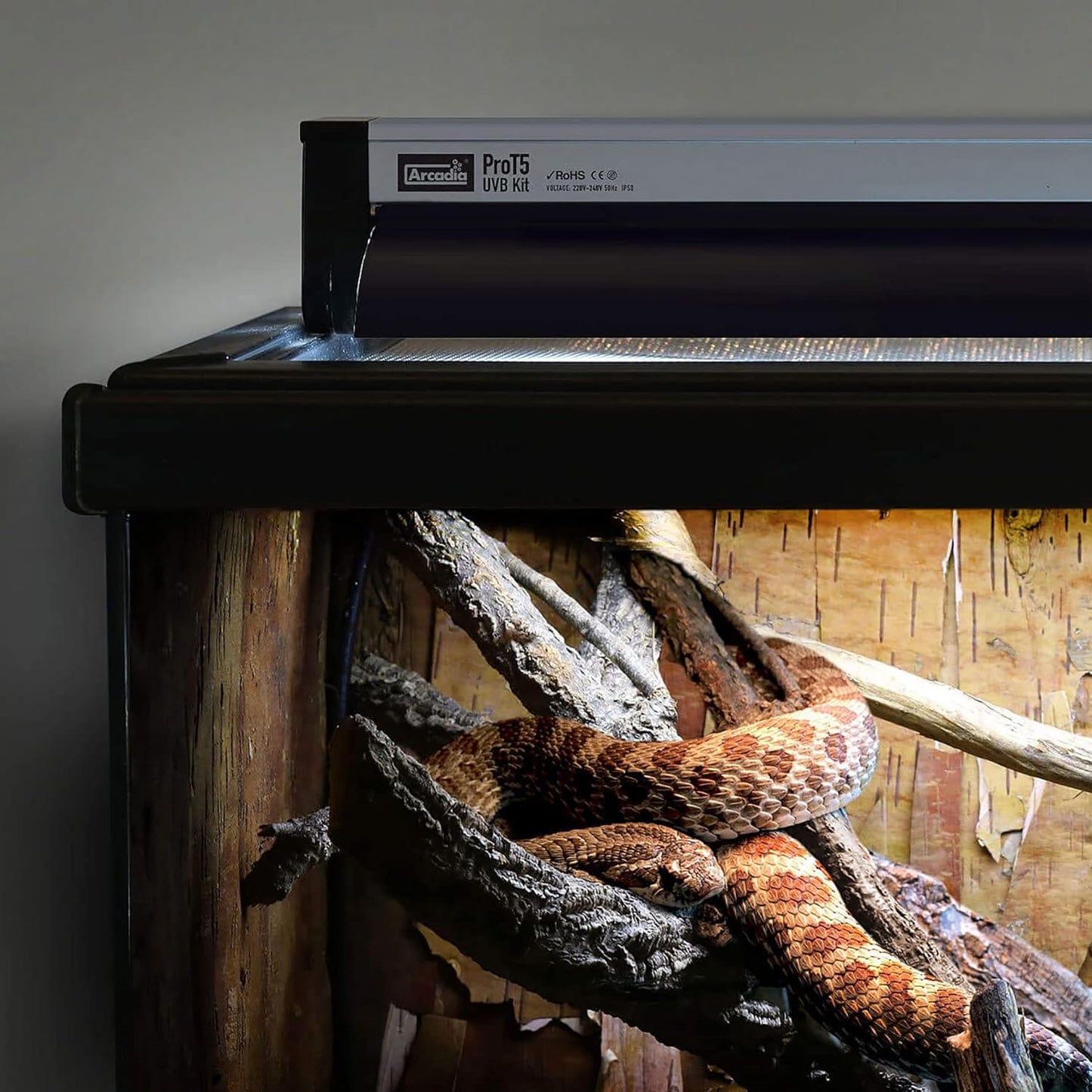 Arcadia T5 UVB Reptile Light Fixture Kit 34" Long 39 Watts 14% UVB Dragon – Complete UVB Light for Reptiles, Turtles, Snake, Bearded Dragon Lamp, Long Lasting Easy to Use Professional Lighting