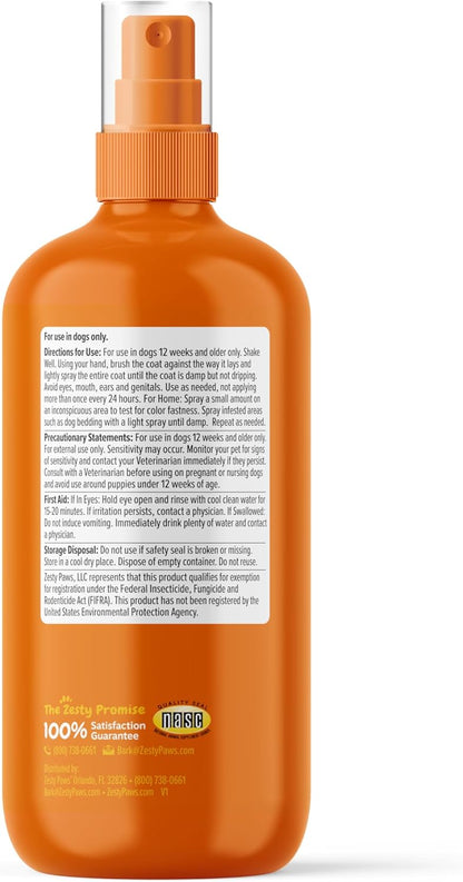 Zesty Paws Flea and Tick Spray for Dogs - Kill Fleas, Ticks & Their Eggs - Veterinarian Formulated - Soothes Itchy & Irritated Dog Skin - Cedarwood Oil, Rosemary Oil & Peppermint Oil