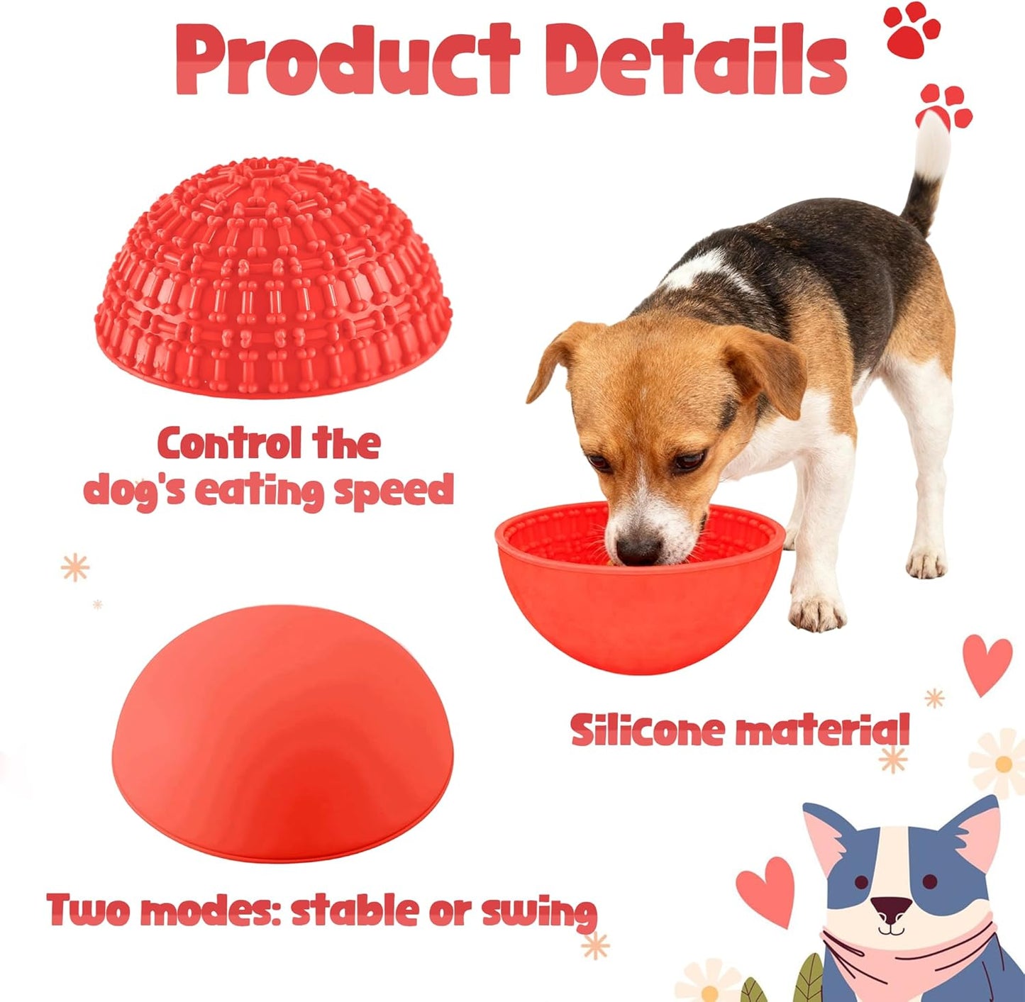 4 Pcs Dog Enrichment Lick Bowls Silicone Freeze Bowls Interactive Cat Licking Mats Slow Feeders Includes 2 Pcs Brush for Pet Boredom Anxiety Relief,Oral Health,Wobble or Stay Put Freeze Feeder