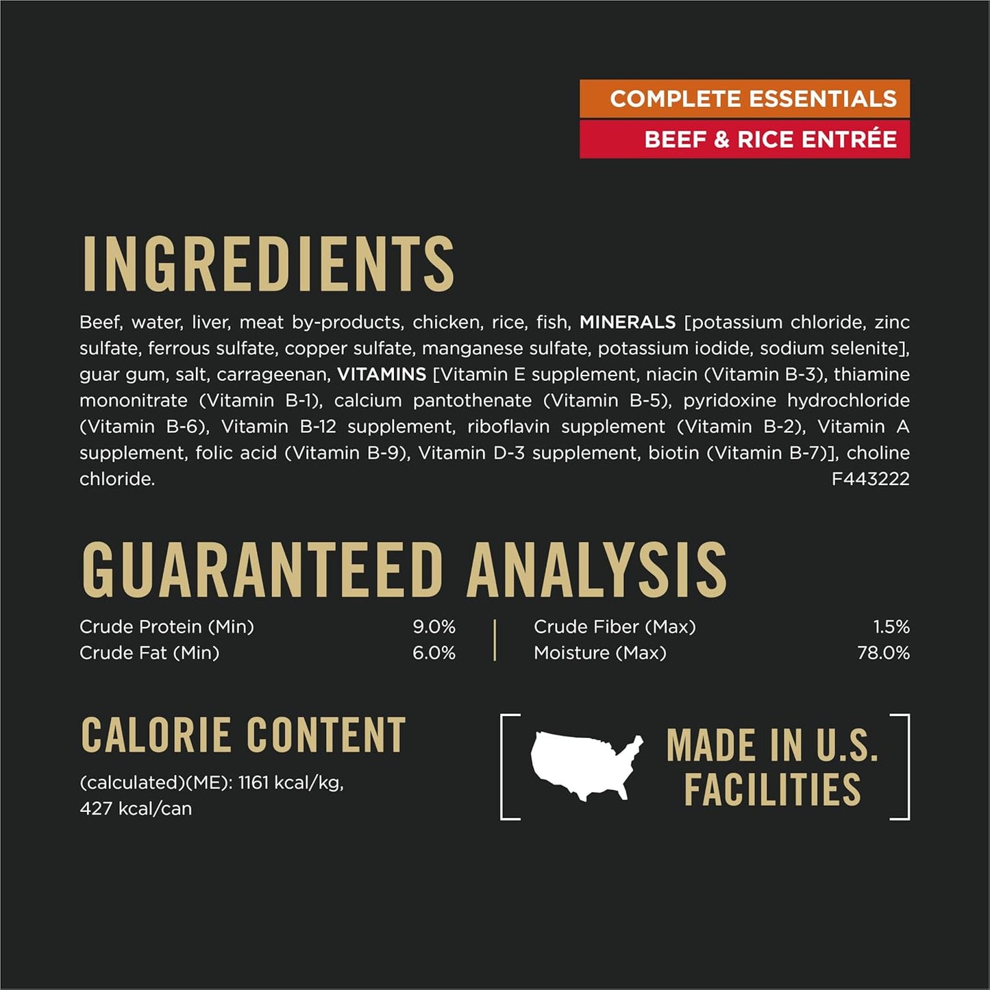 Purina Pro Plan Complete Essentials Wet Dog Food Chicken and Rice Entree and Beef and Rice Entree Variety Pack - (Pack of 12) 13 oz. Cans