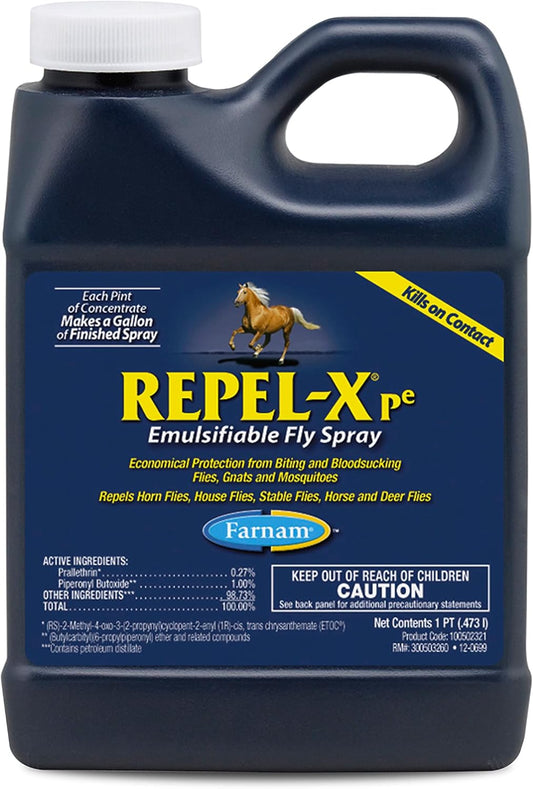 Farnam Repel-X pe Concentrated Fly Spray for Horses, Just Add Water 16 Ounces