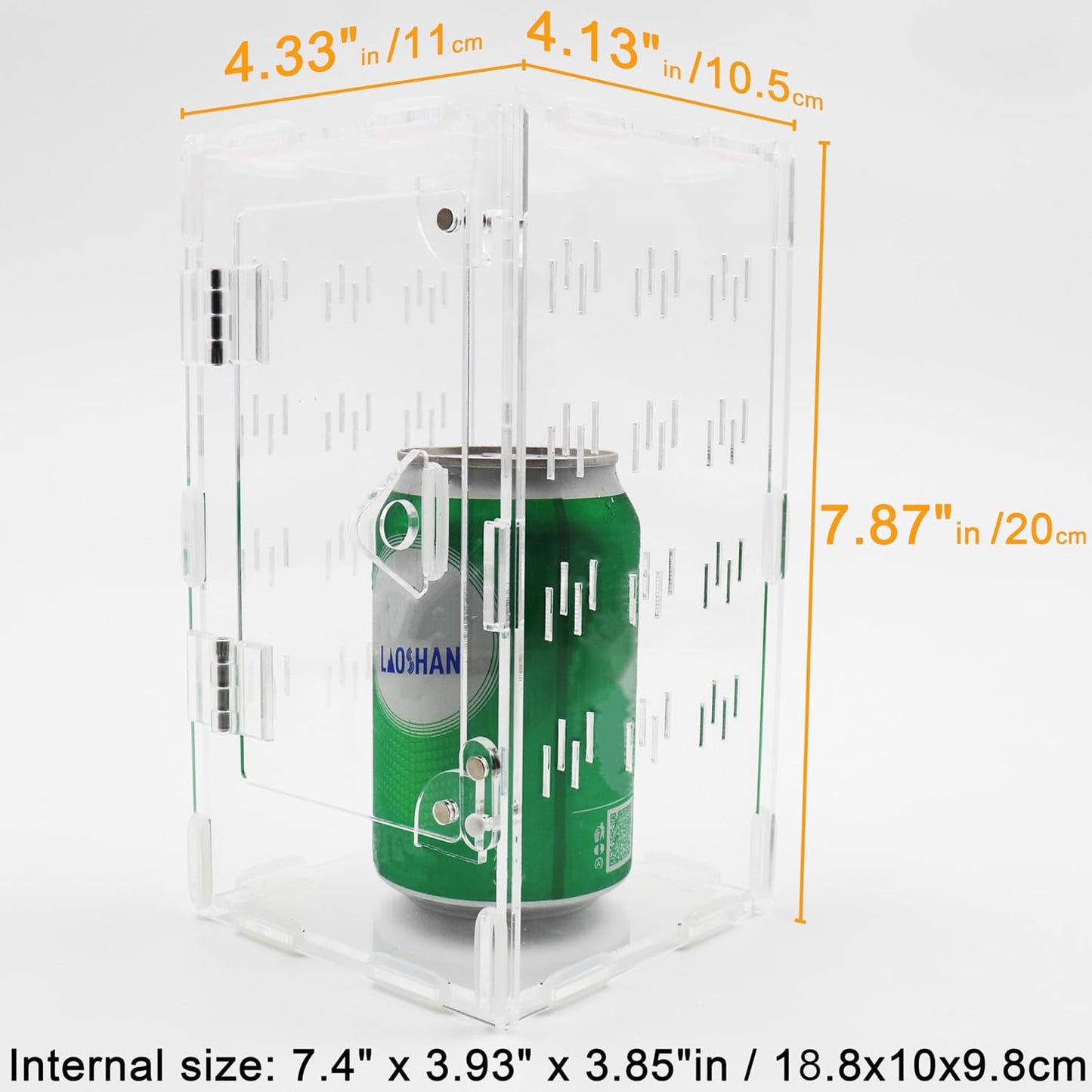 Jumping Spider Enclosure, Spider Terrarium, Acrylic Enclosure Kit, Small Terrarium, Insect Habitat for Spiders, Praying Mantis, Arboreal Tarantula, Bug, Frog, Snail, Lizard and Small Reptiles