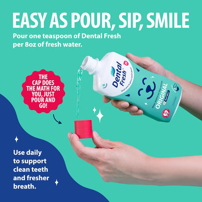 Dental Fresh Water Additive for Dogs and Cats, Clean Teeth and Fresh Breath, Daily Pet Oral Care, Flavorless, 8 fl oz