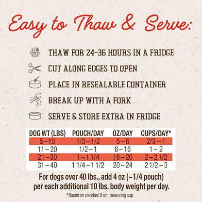 Stella & Chewy's FreshMade Frozen Fresh High-Protein Beef, Barley & Turkey Dog Food, 16-oz Pouch (Pack of 4)