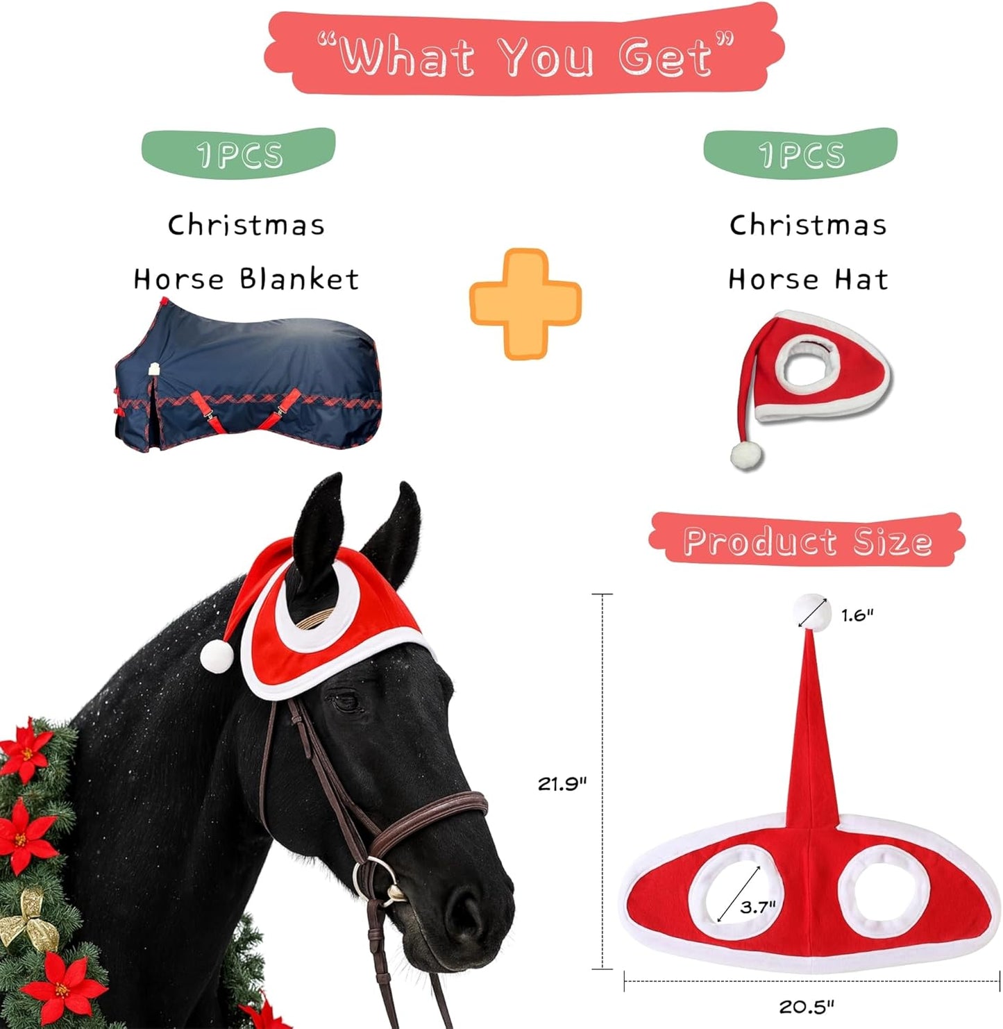 BARN & STABLE 600Denier 3000mm/3000mvp Super Waterproof & Breathable Horse Blankets for Winter with 200g Fill