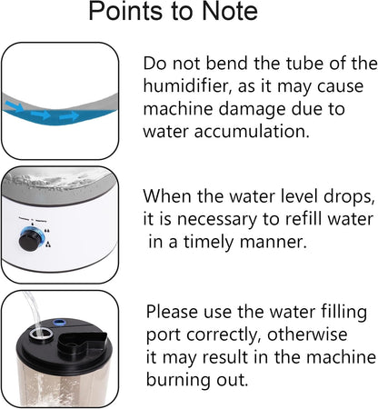 4L Reptile Humidifier Fogger with Extended Hose - Adjustable & Quiet Fogger/Mister for Chameleon, Bearded Dragon, Amphibians - Large Capacity(White)