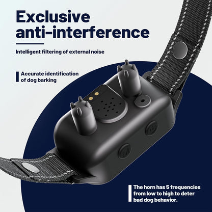 JEUJE Dog Bark Collar 2 Pack, Bark Collar for Large Medium Small Dogs 8-120lbs, AUTO Barking Collar, Bark Training Collar with 7-Level Sensitivity + 5 Safety Modes Humane Training System